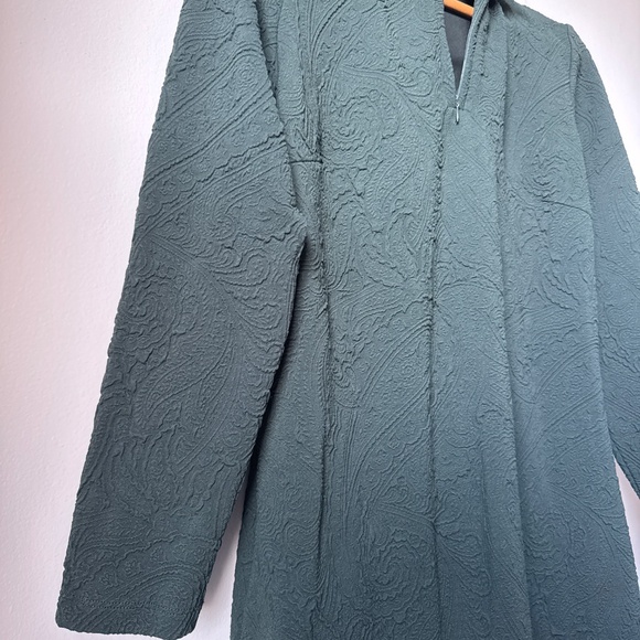 J McLaughlin Bedford green textured sporty quarter zip - Picture 2 of 5